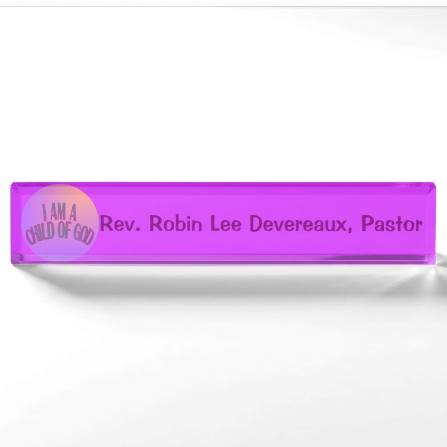 I Am a Child of God Desk Nameplate (Front)