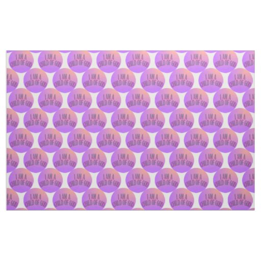 I Am a Child of God Purple Dotted Fabric