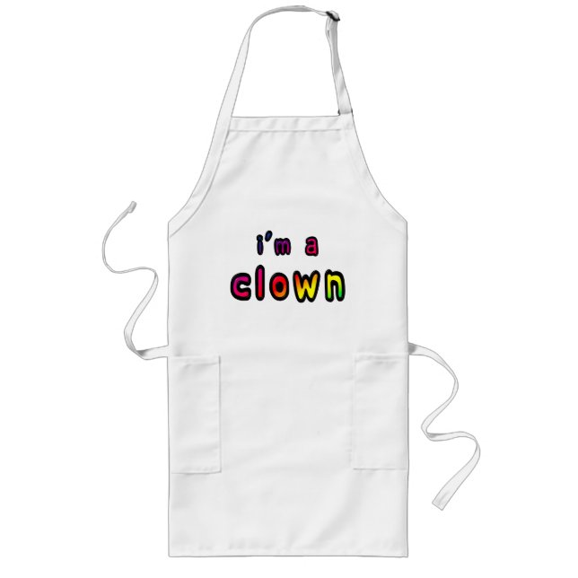 I Am A Clown Long Apron (Front)