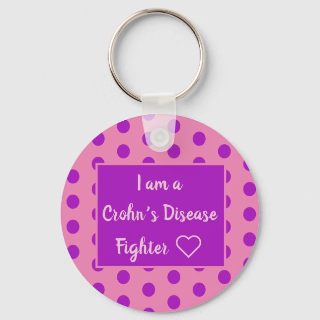 I am a Crohn’s Disease Fighter Keychain (Front)