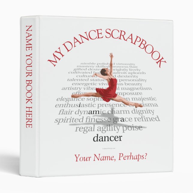 I Am A Dancer 3 Ring Binder (Front/Spine)