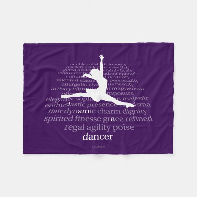 I Am A Dancer Fleece Blanket (Front (Horizontal))