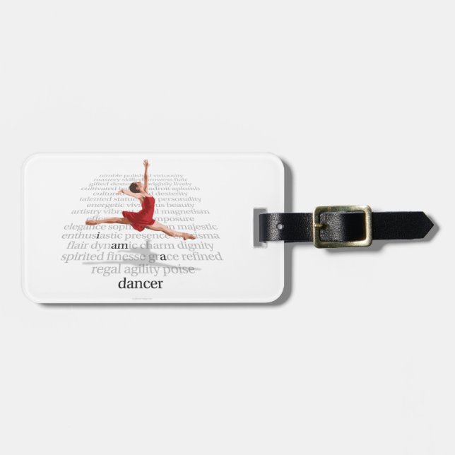 I Am A Dancer Luggage Tag (Front Horizontal)