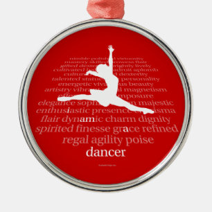 I Am A Dancer Metal Ornament