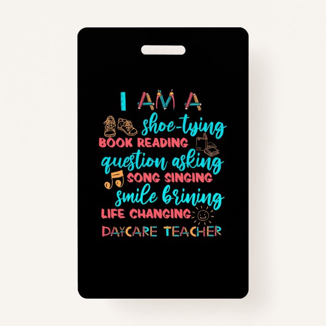 I Am A Daycare Teacher Badge (Front)