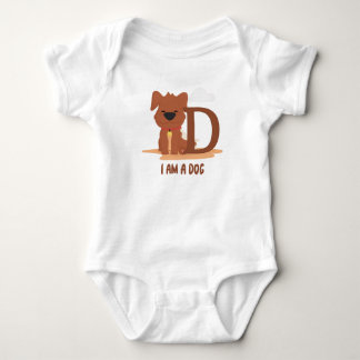 I Am A Dog Funny Letter D Baby Bodysuit