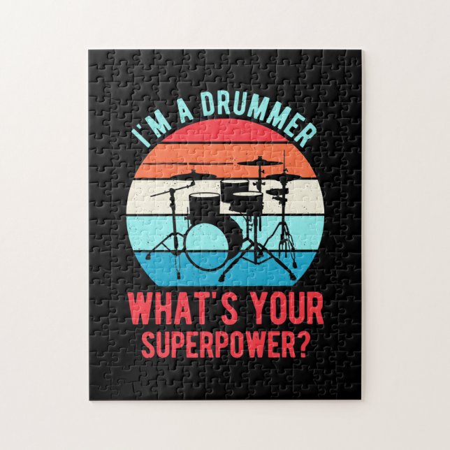 I Am A Drummer What Is Your Superpower Jigsaw Puzzle (Vertical)