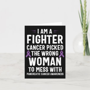 I Am A Fighter Pancreatic Cancer Awareness Card