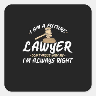 I Am A Future Lawyer Square Sticker