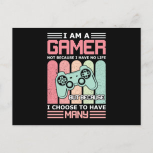 I Am A Gamer Video game Postcard