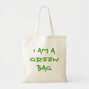 i am a green bag reusable enviro shopping bag