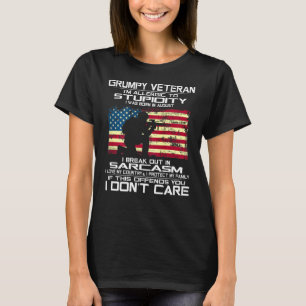 I Am A Grumpy Veteran I Love My Country I Was Born T-Shirt