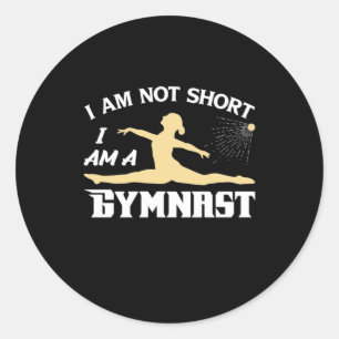 I Am A Gymnast Classic Round Sticker
