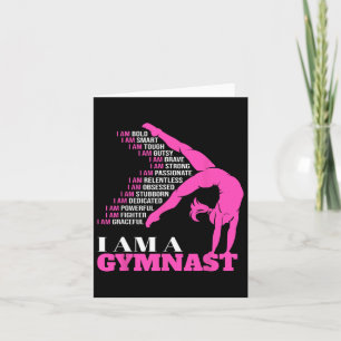I Am A Gymnast Funny Handstand Gymnastics Gift Wom Card