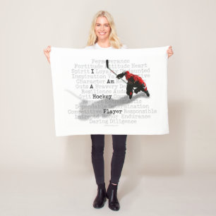 I am a Hockey Player Fleece Blanket