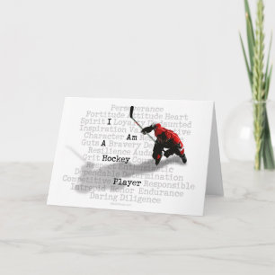 I am a Hockey Player greeting & note cards