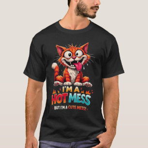 I am A Hot Mess But I Am A Cute Mess Funny Kawaii  T-Shirt