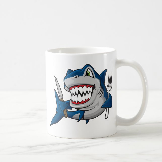 I Am A Hungry Shark Coffee Mug (Right)