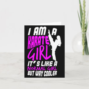 I Am A Karate Girl Quote For Girls Comfort Colors  Card