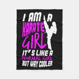 I Am A Karate Girl Quote For Girls Comfort Colors  Fleece Blanket
