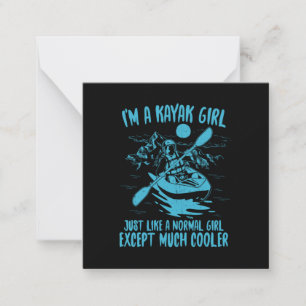 I Am A Kayak Girl Card