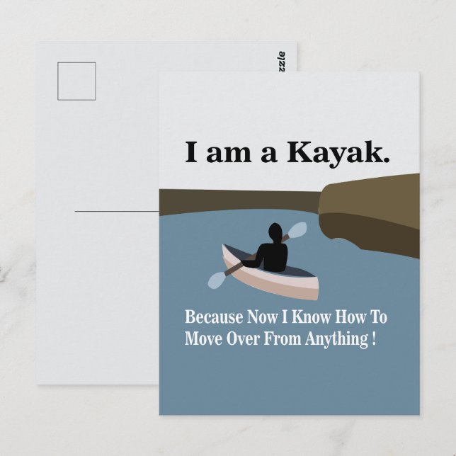 I am A Kayak Kayaking Postcard (Front/Back)