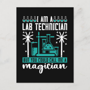 I Am A Lab Technician Laboratory Tech Chemist Holiday Postcard