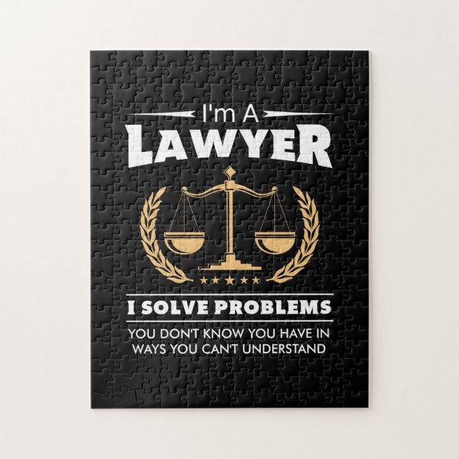 I Am A Lawyer I Solve Problems Jigsaw Puzzle (Vertical)