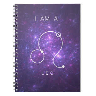 I am a Leo Purple Zodiac Sign Notebook