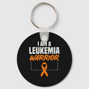 I Am A Leukaemia Warrior Awareness Orange Ribbon M Keychain