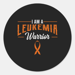 I Am A Leukaemia Warrior Blood Cancer Awareness Or Classic Round Sticker