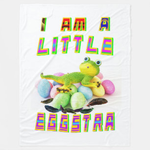 I Am A Little Eggstra Fleece Blanket