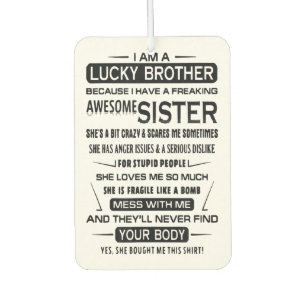 I Am A Lucky Brother Christmas Gifts For Brother Air Freshener