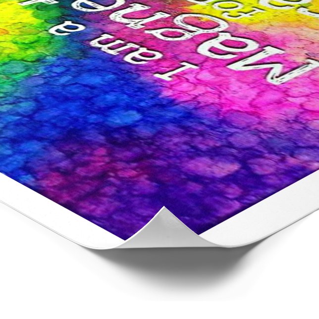 I am a magnet for miracles affirmation poster (Corner)