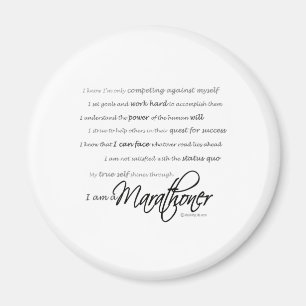 I am a Marathoner - Script Magnet