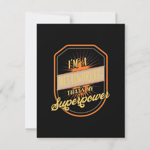I Am A Metalworker Thank You Card