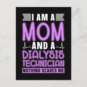 I Am A Mom And A Dialysis Technician Nephrology Holiday Postcard