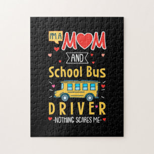 I Am A Mom And School Bus Driver Jigsaw Puzzle