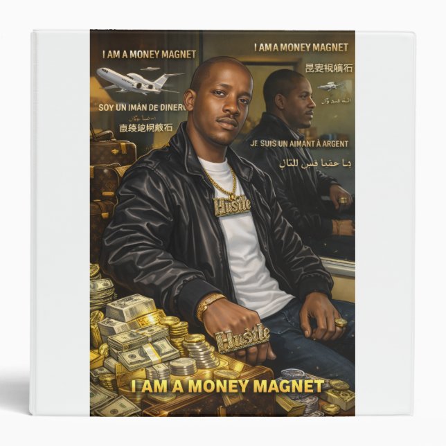 I AM A MONEY MAGNET 3 RING BINDER (Front)