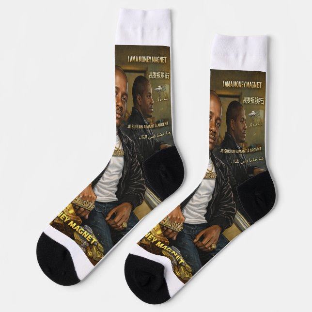 I AM A MONEY MAGNET SOCKS (Left)