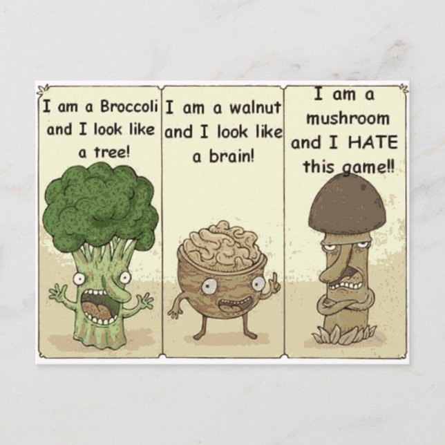 I am a mushroom postcard (Front)