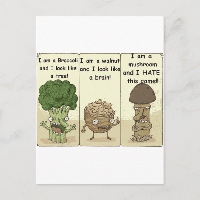 I am a mushroom postcard (Front)
