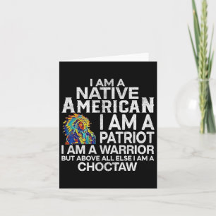 I Am A Native American I Am A Patriot Warrior Card
