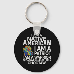 I Am A Native American I Am A Patriot Warrior Keychain