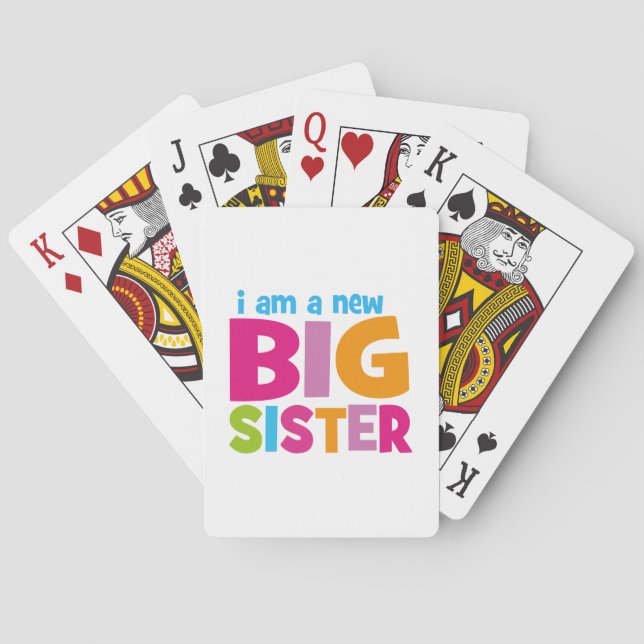 I am a new Big Sister Playing Cards (Back)