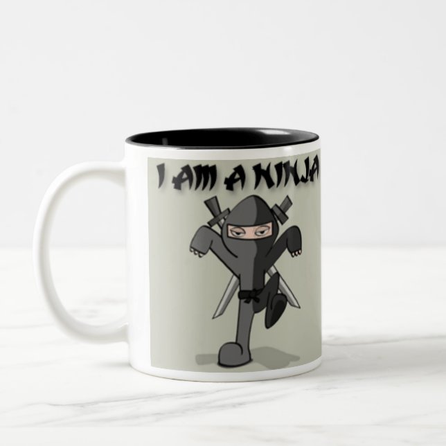 I AM A NINJA Two-Tone COFFEE MUG (Left)