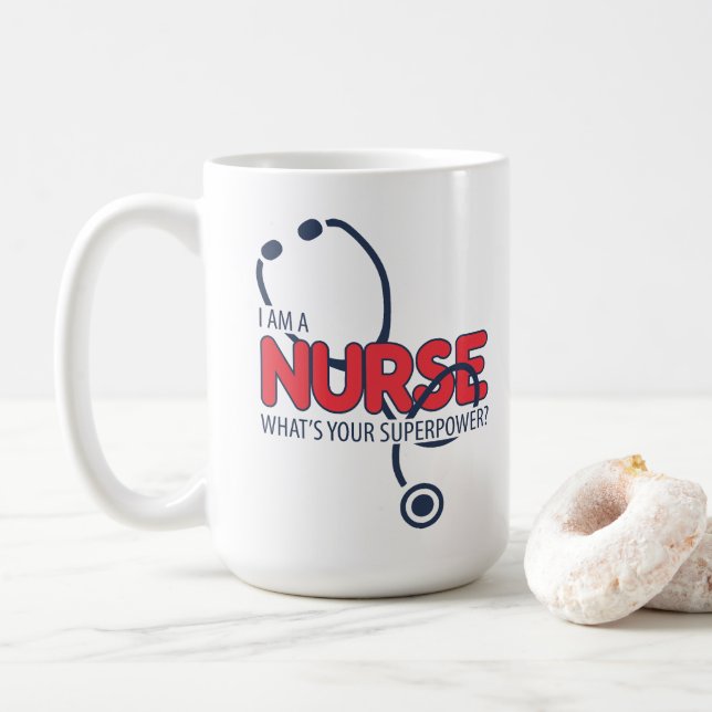 I am a Nurse Coffee Mug (With Donut)