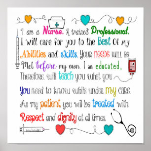 I Am A Nurse Poster