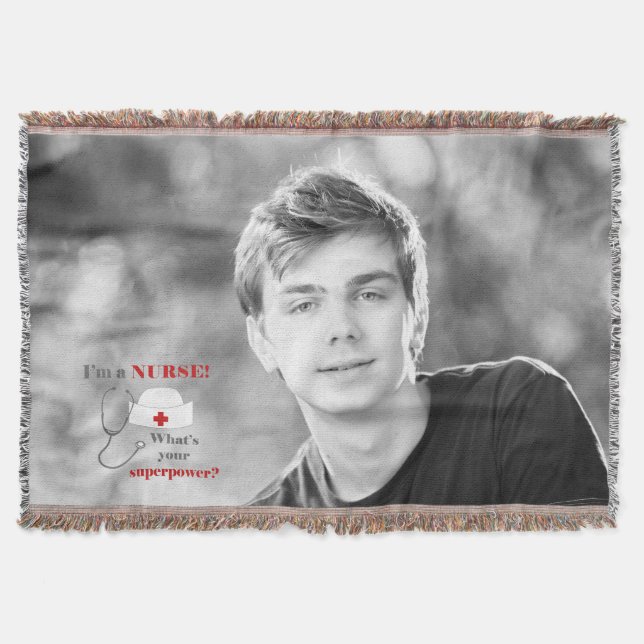 I am a Nurse, whats your superpower Throw Blanket (Front)