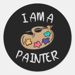 I am a Painter Classic Round Sticker
